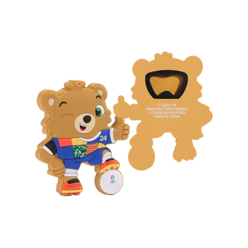 UEFA EURO 2024 Germany UEFA European Football Championship Badge Mascot PVC Bottle Opener Refrigerator Magnet-1