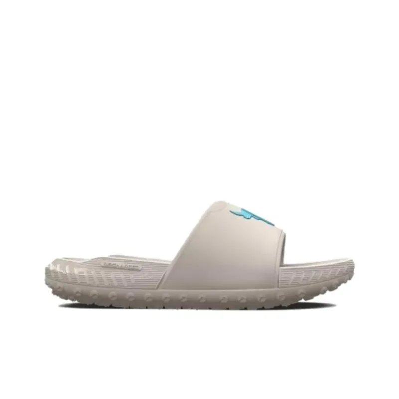 Under Armour Project Rock 3 Slide 'Grey Matter Blue Surf'-1
