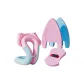 Peach Pink Swim Three-Piece Set[Arm Ring Swim Ring+Kids Kickboard+Back Float]Includes Pump