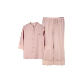 Xuan Liang Pajama Set Women's Linen Pink