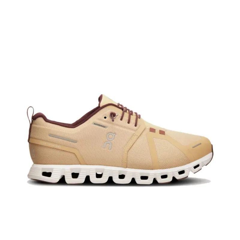 On Running Cloud 5 Waterproof Savannah Ivory Women's-1