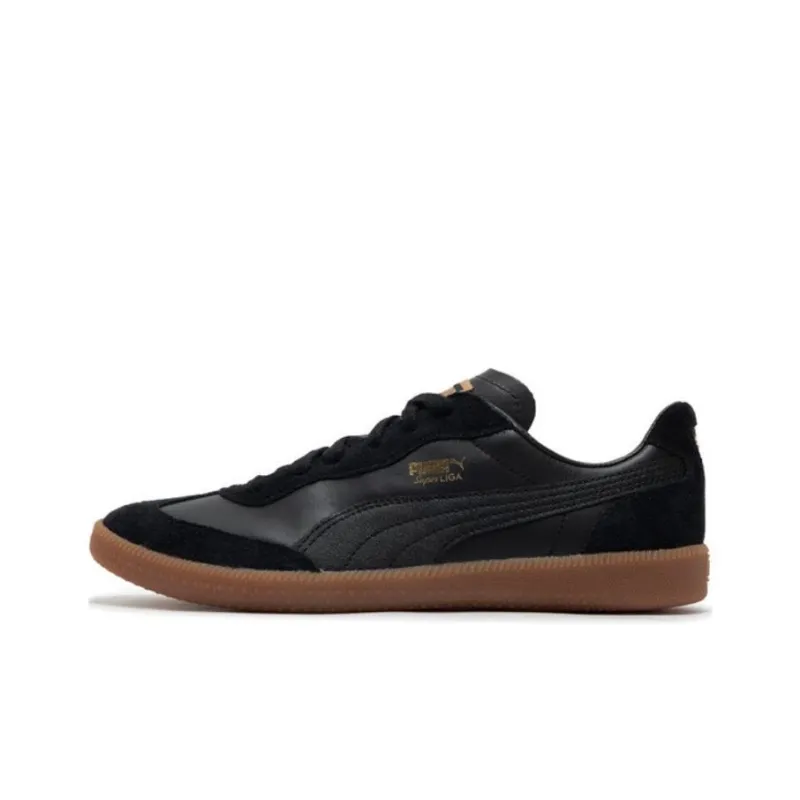 PUMA Liga OG Slip Resistant Low Top Skateboard Shoes Unisex Black-0
