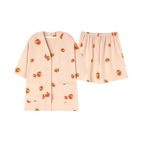 Follow The United States Pajama Set Women's Light Orange