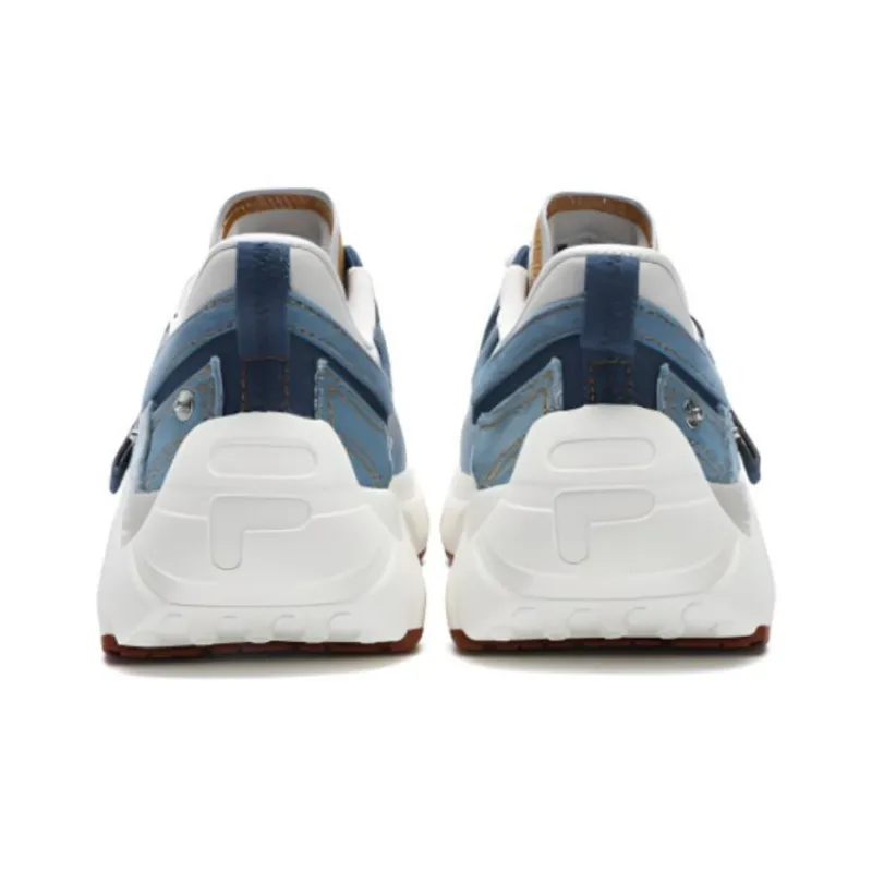 FILA FUSION BONE DX Spine Shoes BONE DX Cushioning Support Low Top Casual Shoes Men's Blue White-4