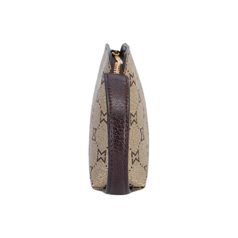 MashaLanti PVC Clutch Small Size Women's Dark Brown & Apricot/Light Coffee-4