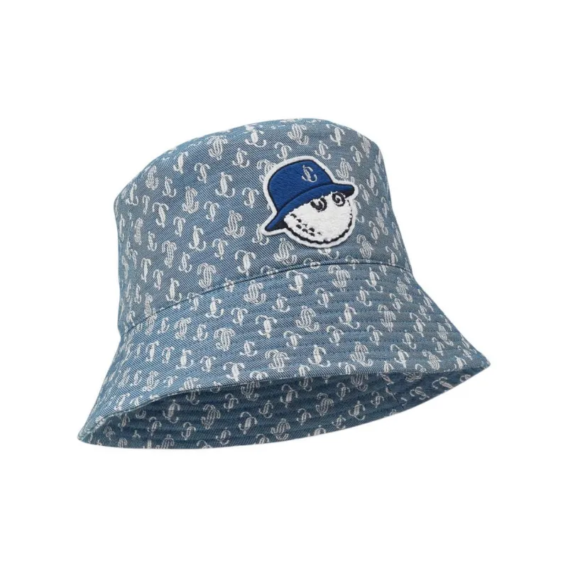 Jimmy Choo Cotton Bucket Hats Women's Blue-2