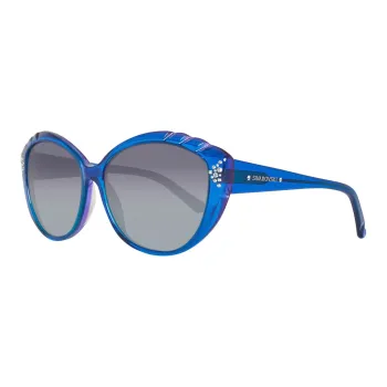 Swarovski Acetate Oval Sunglasses Women's Blue