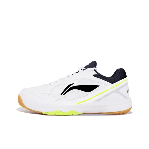 LiNing Anti Slip Wear Resistant Badminton Training Shoes Unisex Standard White/Black/Neon Green