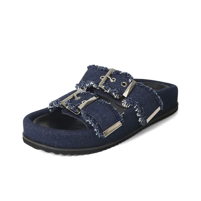 STARRO Slide Slippers Women's Black/Blue-5
