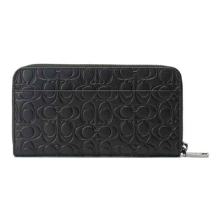 COACH Document Wallet Cow Leather Wallet Regular Men's Black-2