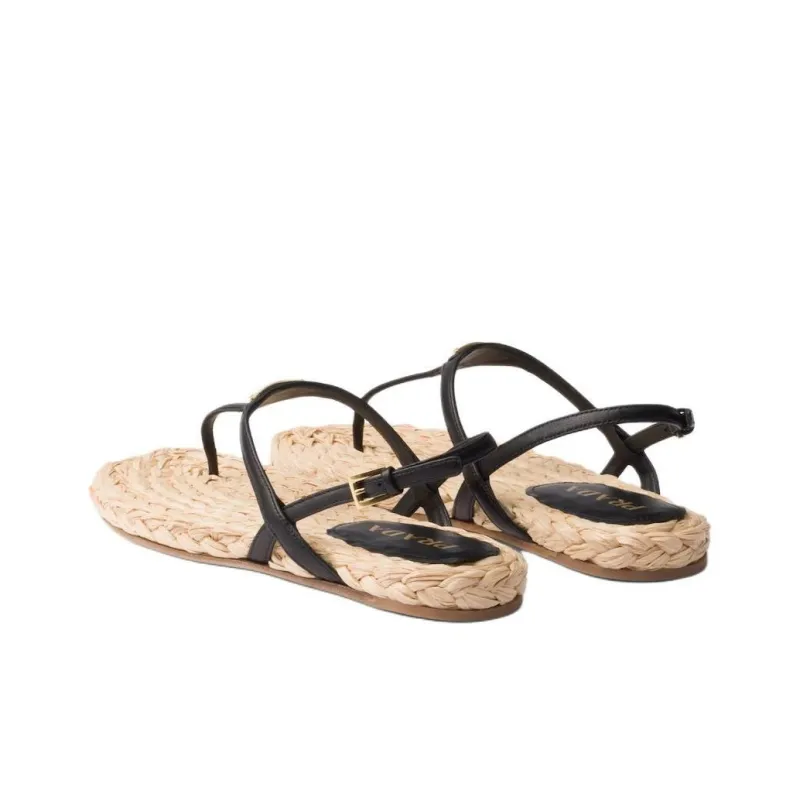 PRADA Strap Sandals Women's Black-3