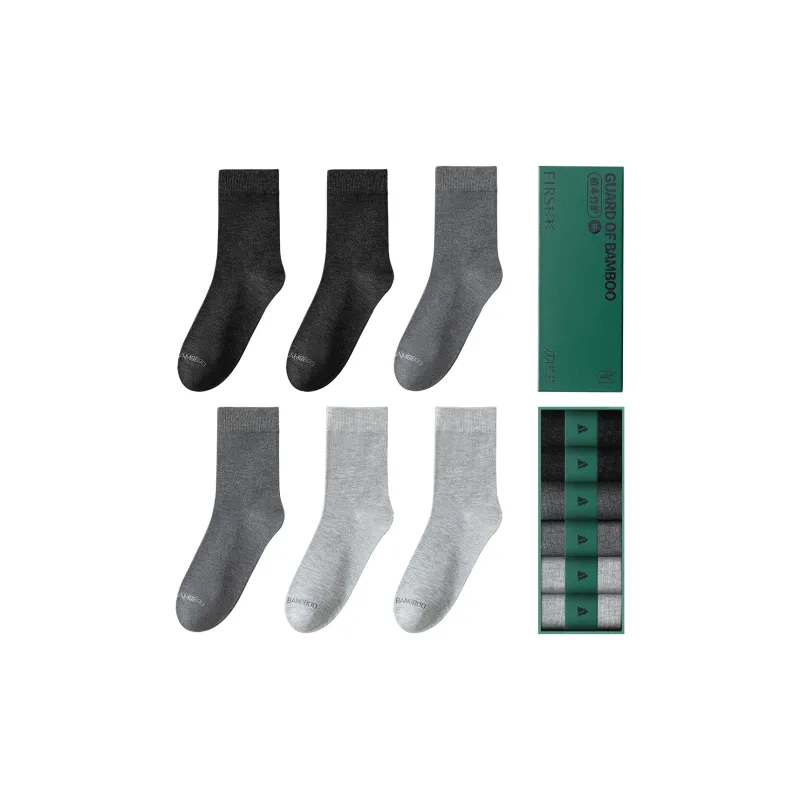 FIRS Mid Calf Socks Men's 6 Pack-24