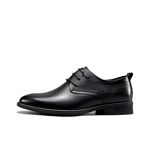 YEARCON Dress Shoes Men Low-Top Black