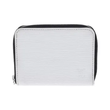 LOUIS VUITTON Zippy Epi Cow Leather Coin Purse Regular Women's White