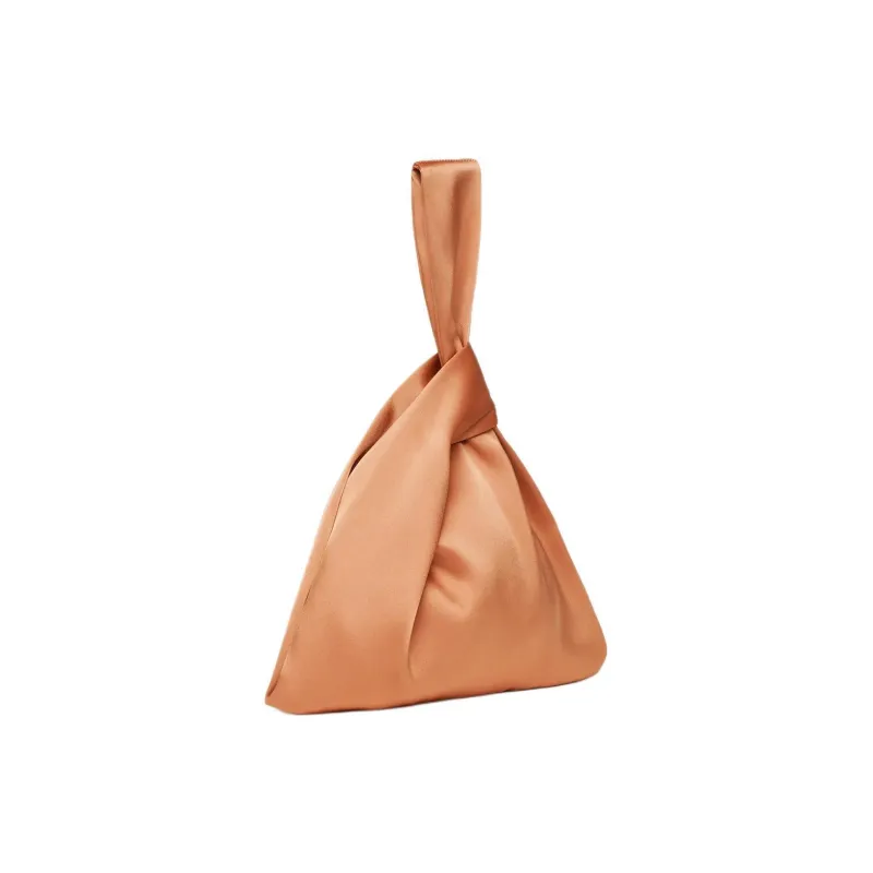 NANUSHKA Smooth Satin Handbags Clutches Women's Apricot-1