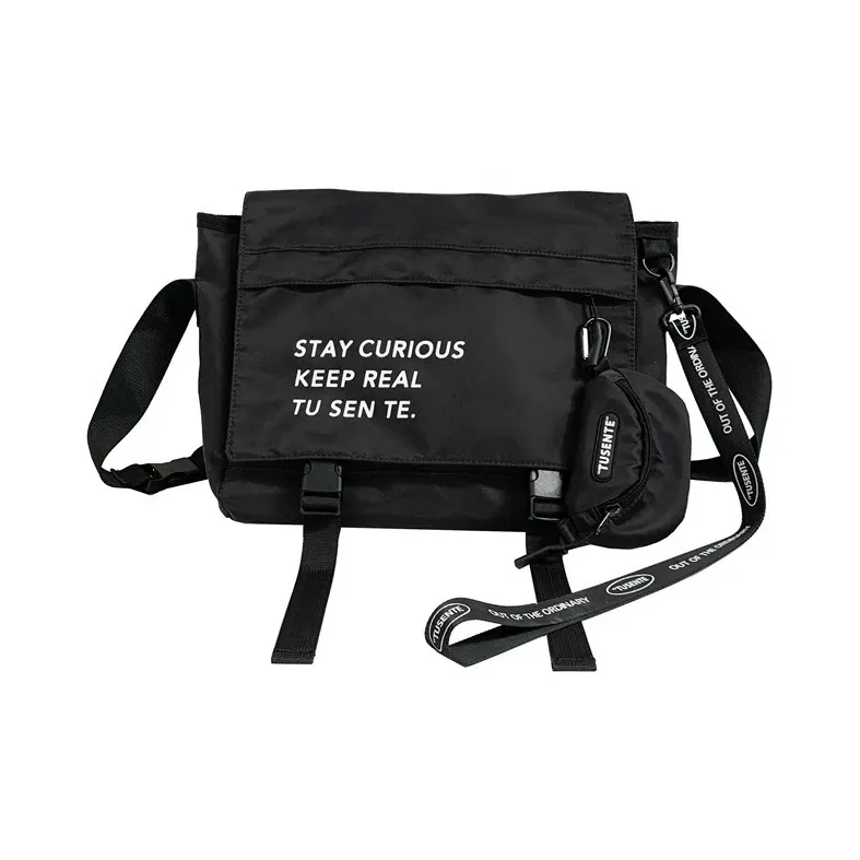 MingLu Oxford Shoulder Bag Crossbody Bag Solid Color Versatile Fashion For College Students All Unisex-5