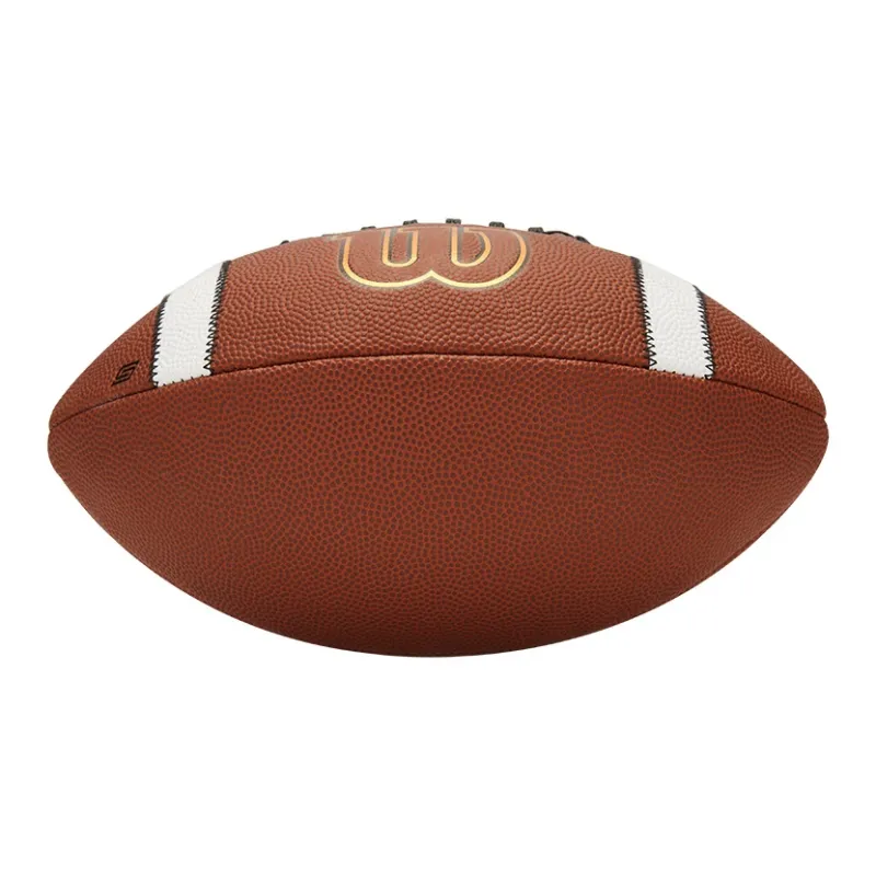 Wilson American Football Rugby PU High Quality Composite Leather Size 9 Ball Vintage Brown-4