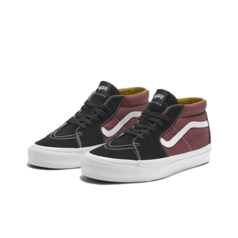 Sk8 Premium Vans Mid 83 'Black Russet Maroon'-2