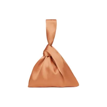 NANUSHKA Smooth Satin Handbags Clutches Women's Apricot