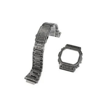 JERALAND Small Block Casio Compatibility Watch Band 24cm Stainless Steel Material