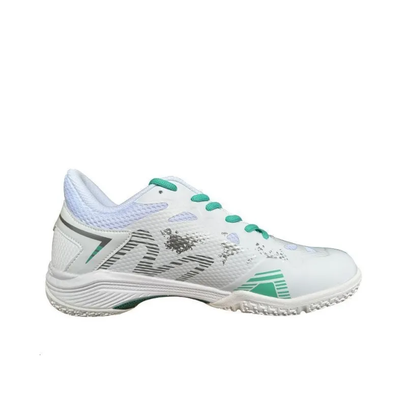 BONNY Anti-Slip Wear-Resistant Low-Top Badminton Shoes White Green-3