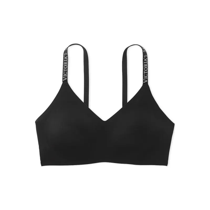 Victoria's Secret PINK THE T SHIRT T Shirt Lightly Lined Lounge Bra/Black Bra Women's Black-0