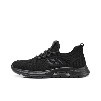 Strongman 3515 Men's Shoes Flyknit Athletic Shoes Men's Versatile Black Shoes Breathable
