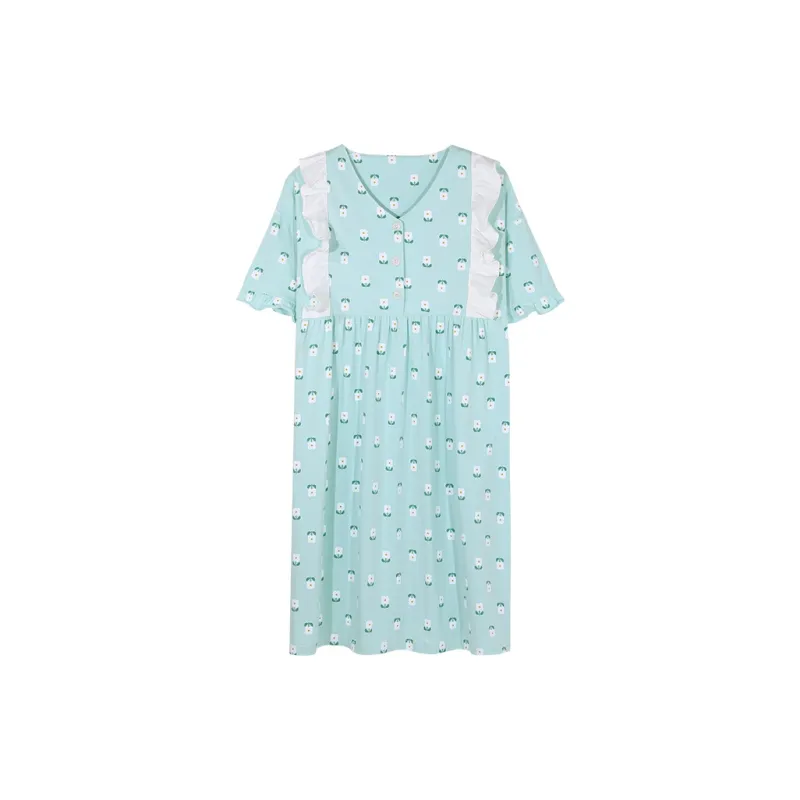 Mulong Family Nightgown Women's Blue-0