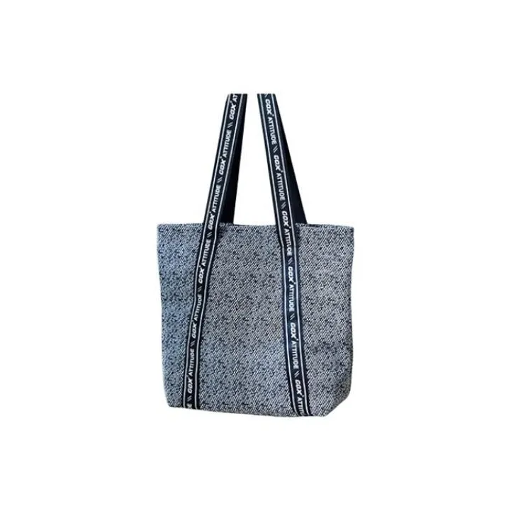 GOX Gauze Tote Bag Shopping Bag Shoulder Bags Women's Vibrant Green/Sun Orange/Sophisticated Black-7