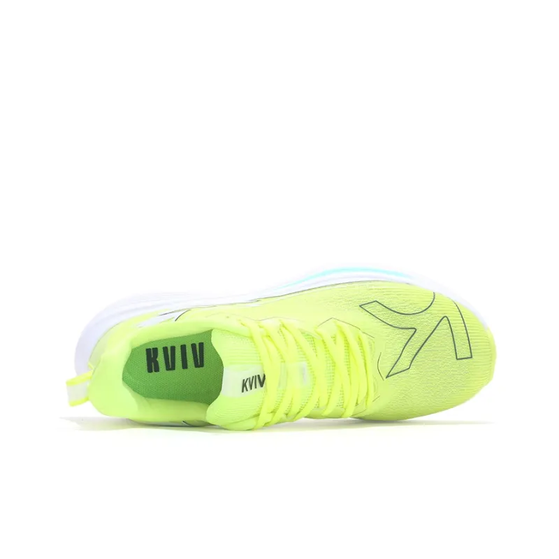KVIV Cushioning Slip Resistant Breathable Coverage Lightweight Running Shoes Unisex Neon Green-5