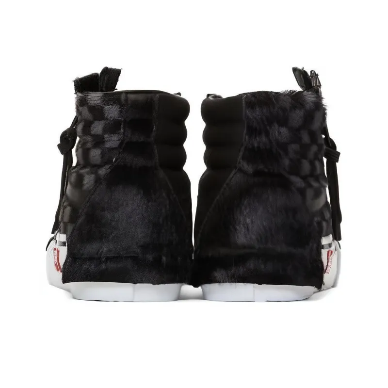 Vans Sk8 Hi Cap Pony Black Checkerboard-4