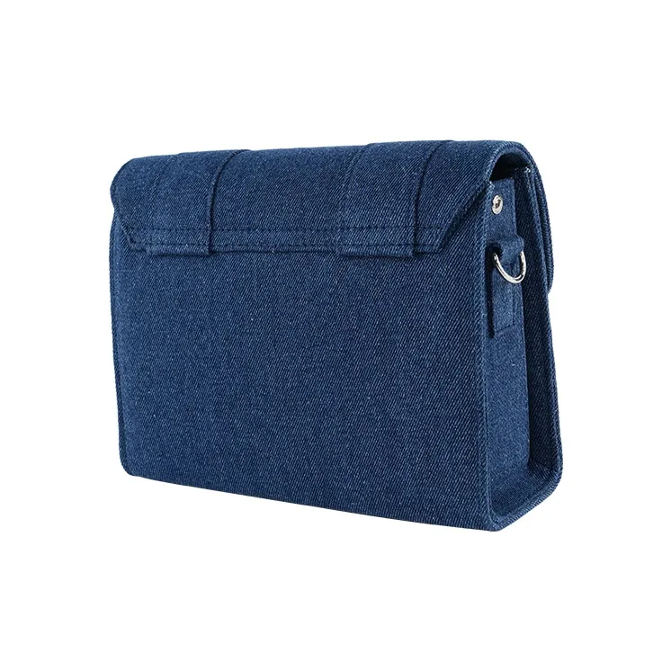 MERIMIES Denim Bags Niche Design Sensibility Shoulder Bag Crossbody Bag Medium Size Women's Blue-5