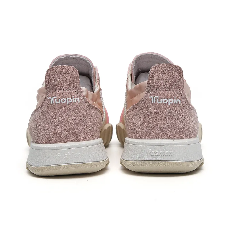 TUOPIN Casual Shoes Women's Low Top Silver/Beige/Pink/Green-10