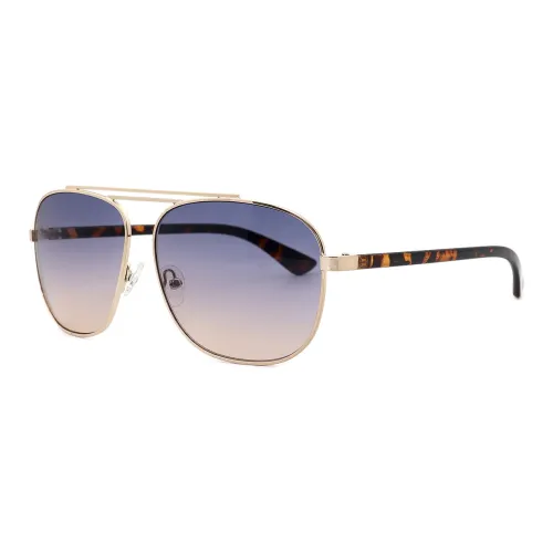 Pair Ponyo Metal Square Sunglasses Unisex Tortoiseshell