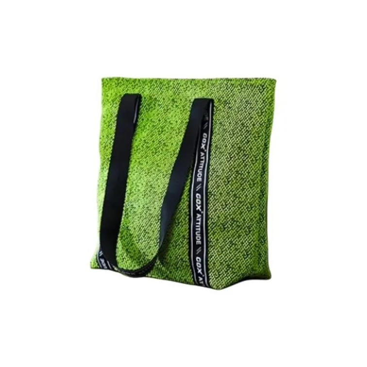 GOX Gauze Tote Bag Shopping Bag Shoulder Bags Women's Vibrant Green/Sun Orange/Sophisticated Black-1