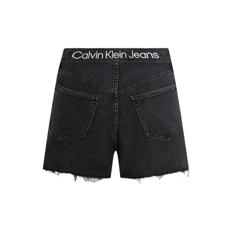 CALVIN KLEIN Denim Shorts Women's Denim Black-1