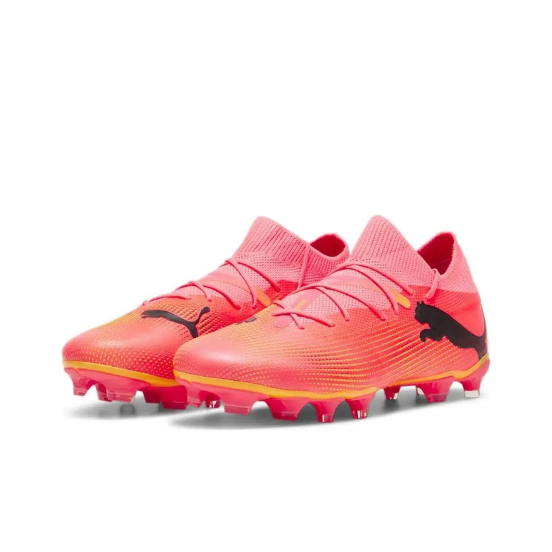 PUMA Future 7 Match Cushioning Wear Resistant Soccer Shoes Men's Red-2