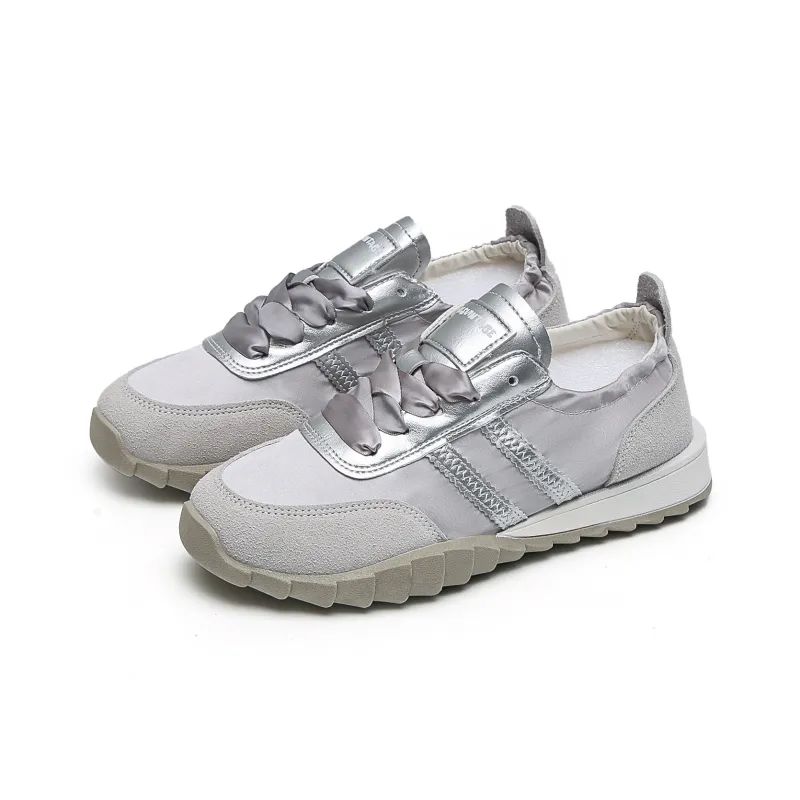 TUOPIN Casual Shoes Women's Low Top Silver/Beige/Pink/Green-1