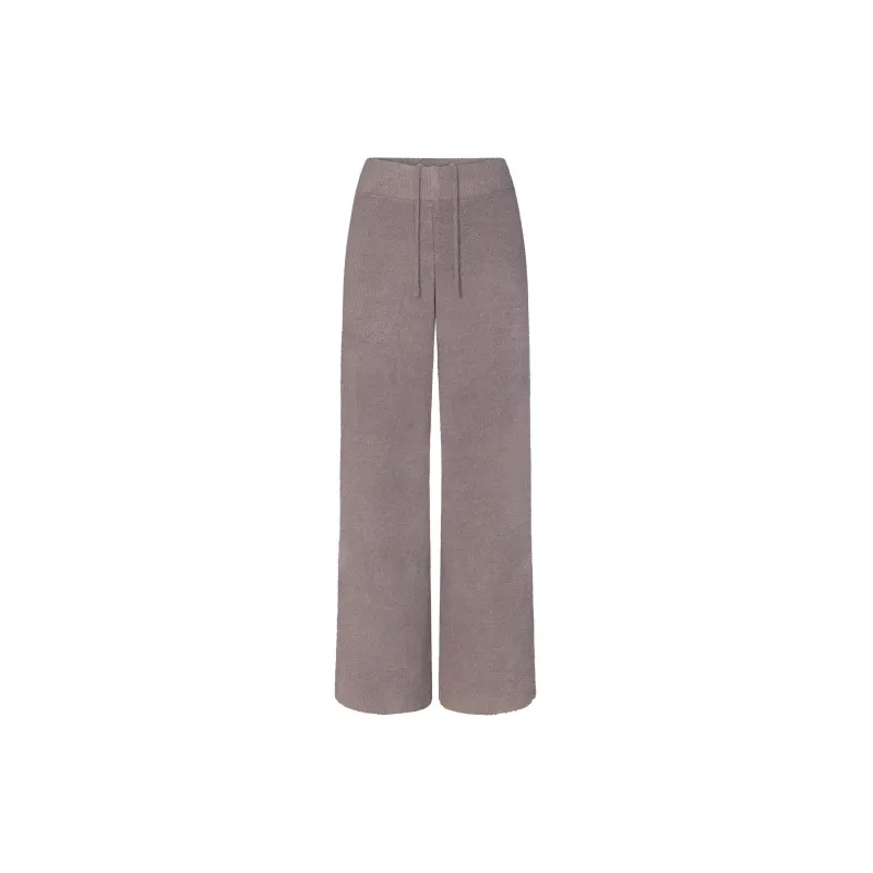 SKIMS COZY KNIT STRAIGHT LEG PANT Pajama Pants Women's GREY CHALK/Gray Pink-0