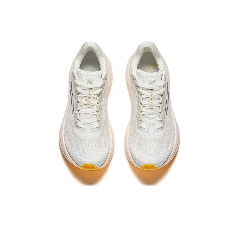 Anta Cushioning Slip Resistant Abrasion Resistant Breathable Low Top Sprint Running Shoes Women's White Gray-2