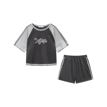 GUKOO Pajama Set Women's Dark Charcoal Gray