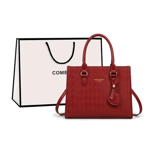 COMELY Synthetic Leather Handbag Shoulder Bag Crossbody Bag Regular Women's Red