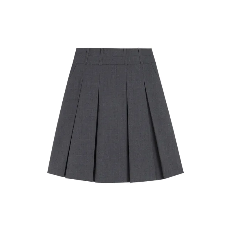 AMAZING SONG Casual Short Skirts Women's Minimalist Gray-1