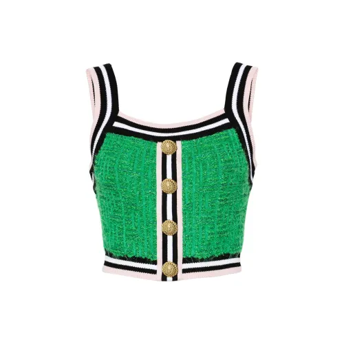 BALMAIN SS24 Camisole Women's Green