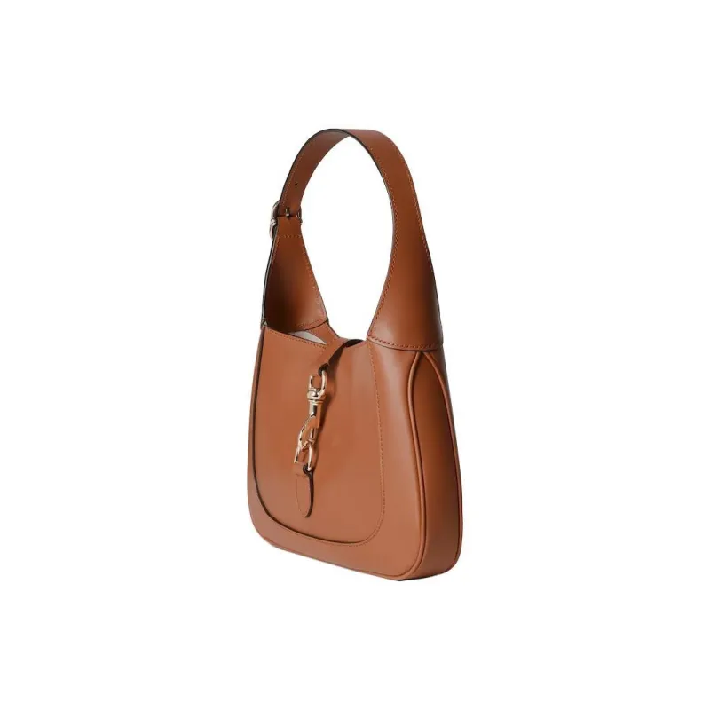 GUCCI Canvas With Leather Handbag, Shoulder Bag Women's Brown-2