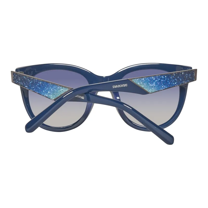 Swarovski Acetate Oval Sunglasses Women's Blue-2