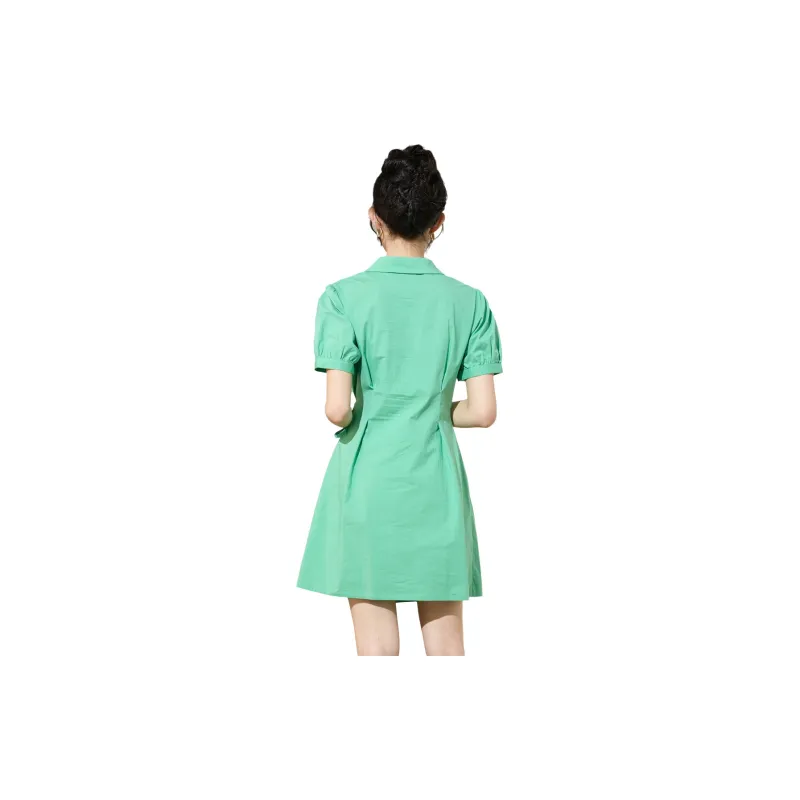 SMEN Short Sleeved Dresses Women's-1