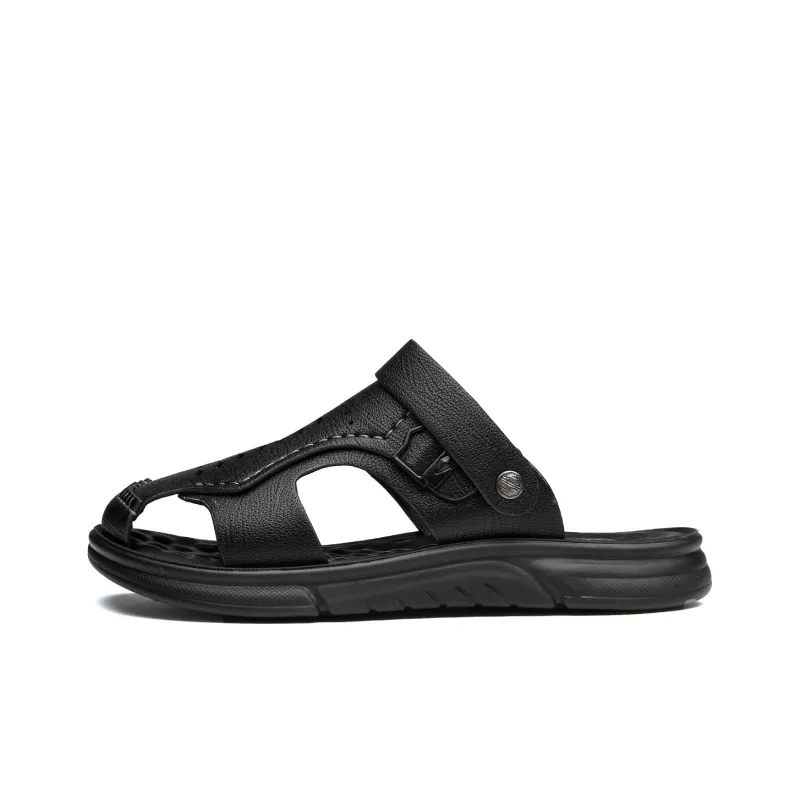 FAPAI Beach Sandals Men Black-7