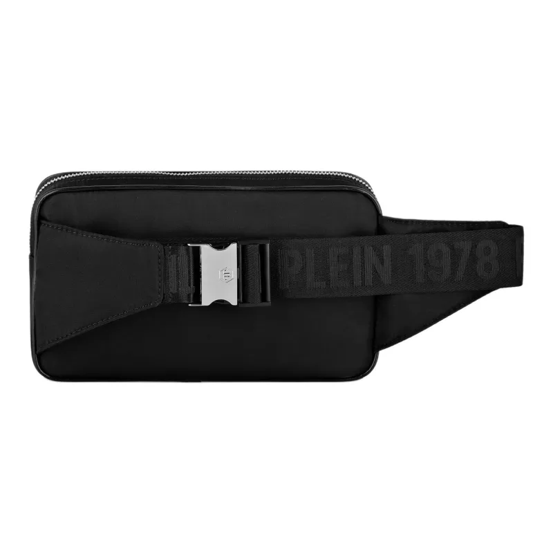 PHILIPP PLEIN Polyester Nylon Blend Shoulder Bag Crossbody Bag Fanny Pack Men's Black-1