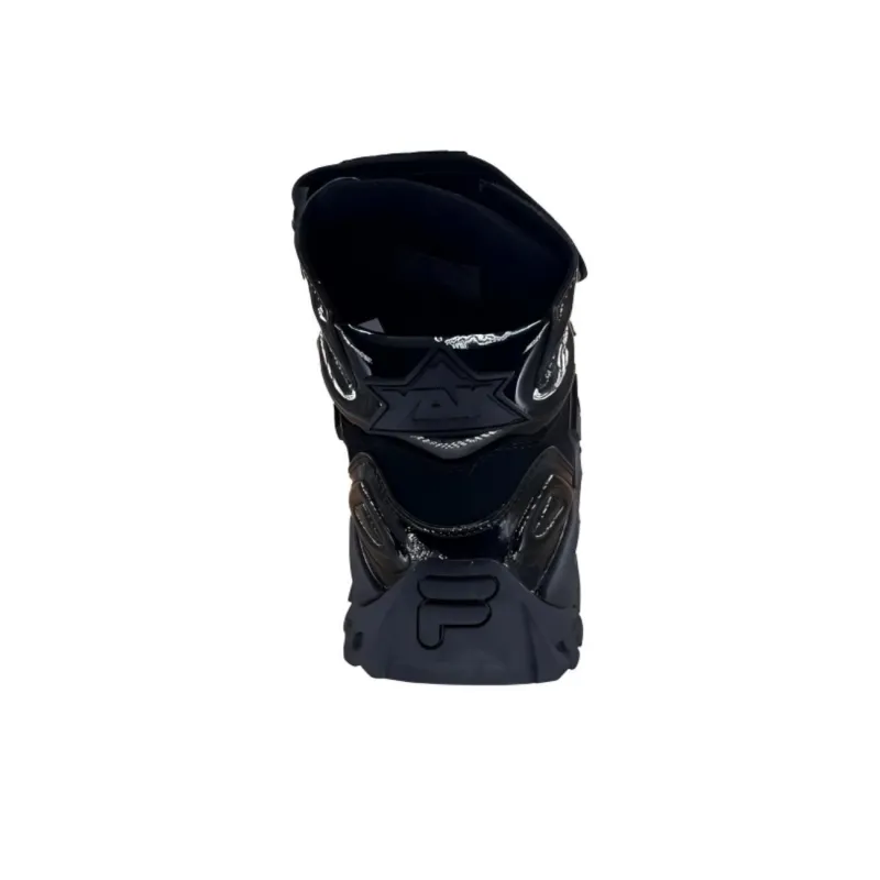 FILA Anti Slip Wear Resistant High Top Casual Shoes Women's Black-3